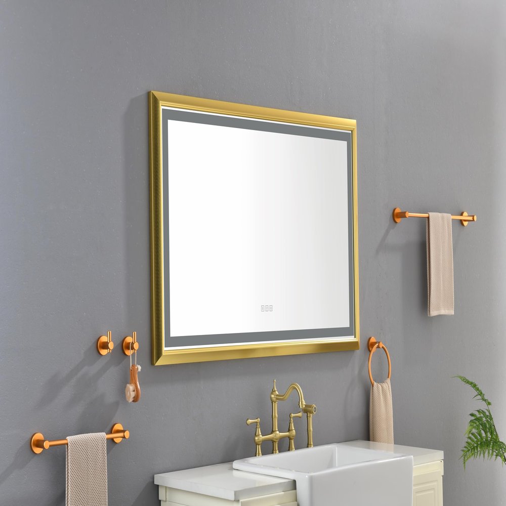 48 in. W x30 in. H Oversized Rectangular ed LED Mirror Anti Fog Dimmable Wall Mount Bathroom Vanity Mirror