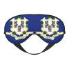 Connecticut State Flag Print Sleep Mask Silk-Like Eye Mask Sleeping Eye Mask for Women Men for Travel Sleep Relaxation view 1