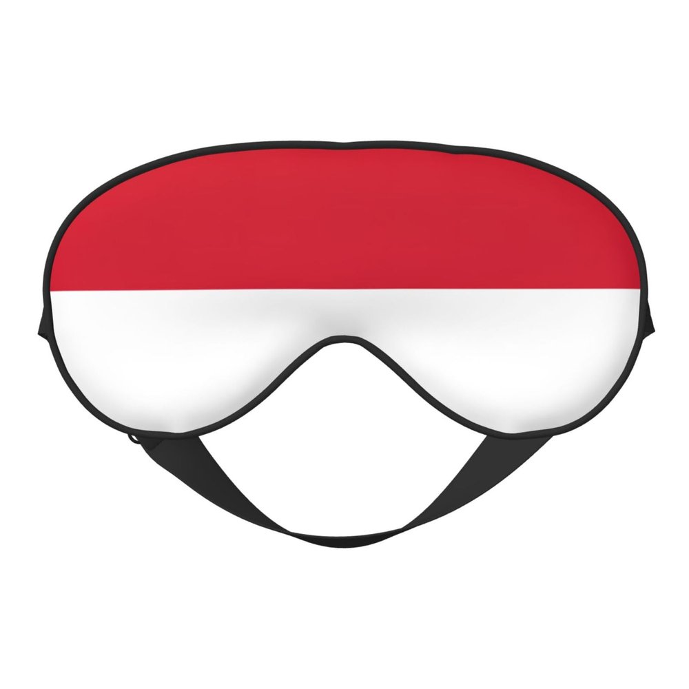 Flag of Monaco Print Sleep Mask Silk-Like Eye Mask Sleeping Eye Mask for Women Men for Travel Sleep Relaxation