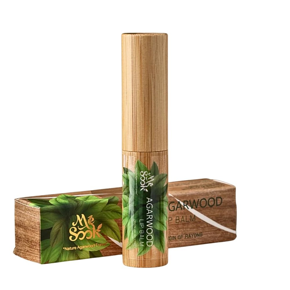 Agarwood Natural Lip Balm with Beeswax Extract, 5g, Pure beeswax extracted from natural agarwood scent