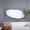 30x1x40 Mirror with Gold Metal e Contemporary Design Wall Decor for Bathroom, Entryway Wall Decor view 1