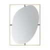 30x1x40 Mirror with Gold Metal e Contemporary Design Wall Decor for Bathroom, Entryway Wall Decor view 2