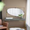 30x1x40 Mirror with Gold Metal e Contemporary Design Wall Decor for Bathroom, Entryway Wall Decor view 3