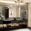 40x30inch Silver Rectangular Wall Mounted Beveled Bathroom Mirror,Square Angle Metal e Wall Mounted Bathroom Mirrors for Wall(Horizontal Vertical) view 2