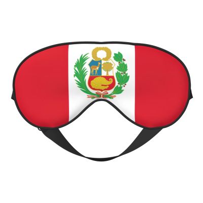 Flag of Peru Print Sleep Mask Silk-Like Eye Mask Sleeping Eye Mask for Women Men for Travel Sleep Relaxation