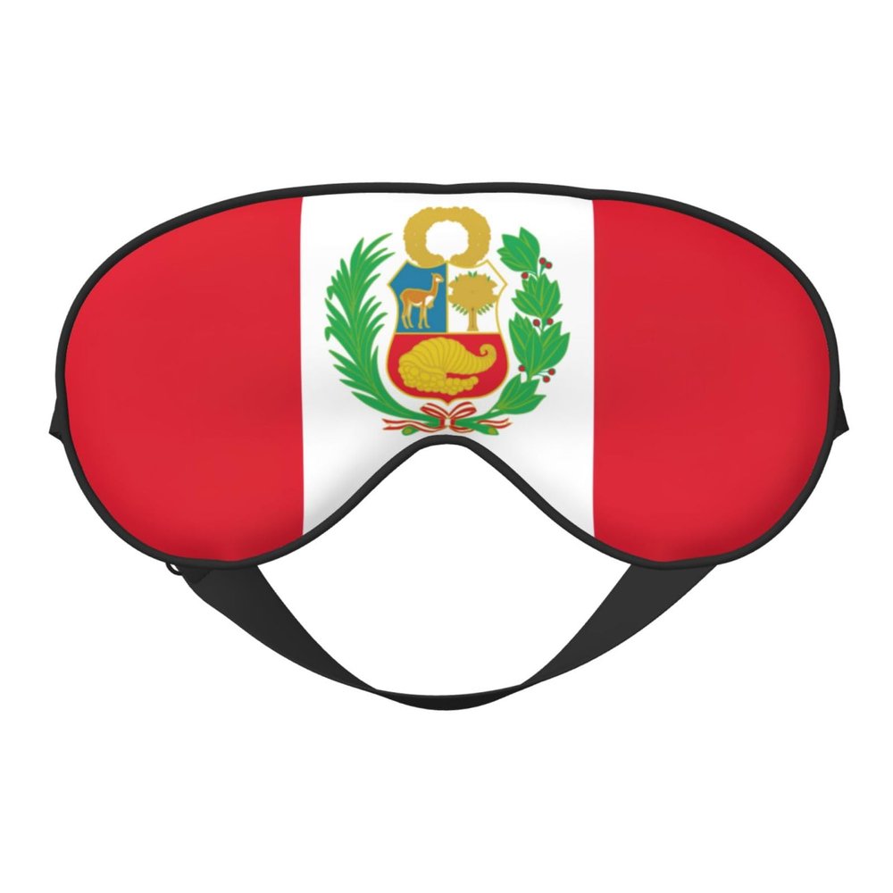 Flag of Peru Print Sleep Mask Silk-Like Eye Mask Sleeping Eye Mask for Women Men for Travel Sleep Relaxation