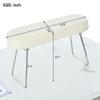 Manicure Table, Marbling Texture Nail Table with Electric Downdraft Vent,Wrist Cushion, Lockable Wheels, Storage Layers Cabinet,White view 2