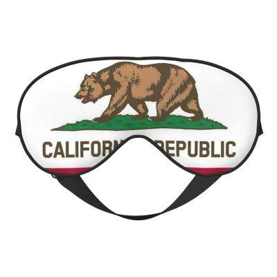 California State Flag Print Sleep Mask Silk-Like Eye Mask Sleeping Eye Mask for Women Men for Travel Sleep Relaxation