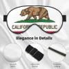 California State Flag Print Sleep Mask Silk-Like Eye Mask Sleeping Eye Mask for Women Men for Travel Sleep Relaxation view 4