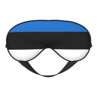 Flag of Estonia Print Sleep Mask Silk-Like Eye Mask Sleeping Eye Mask for Women Men for Travel Sleep Relaxation