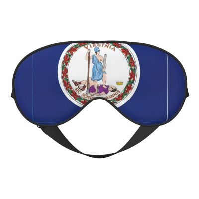 Virginia State Flag Print Sleep Mask Silk-Like Eye Mask Sleeping Eye Mask for Women Men for Travel Sleep Relaxation