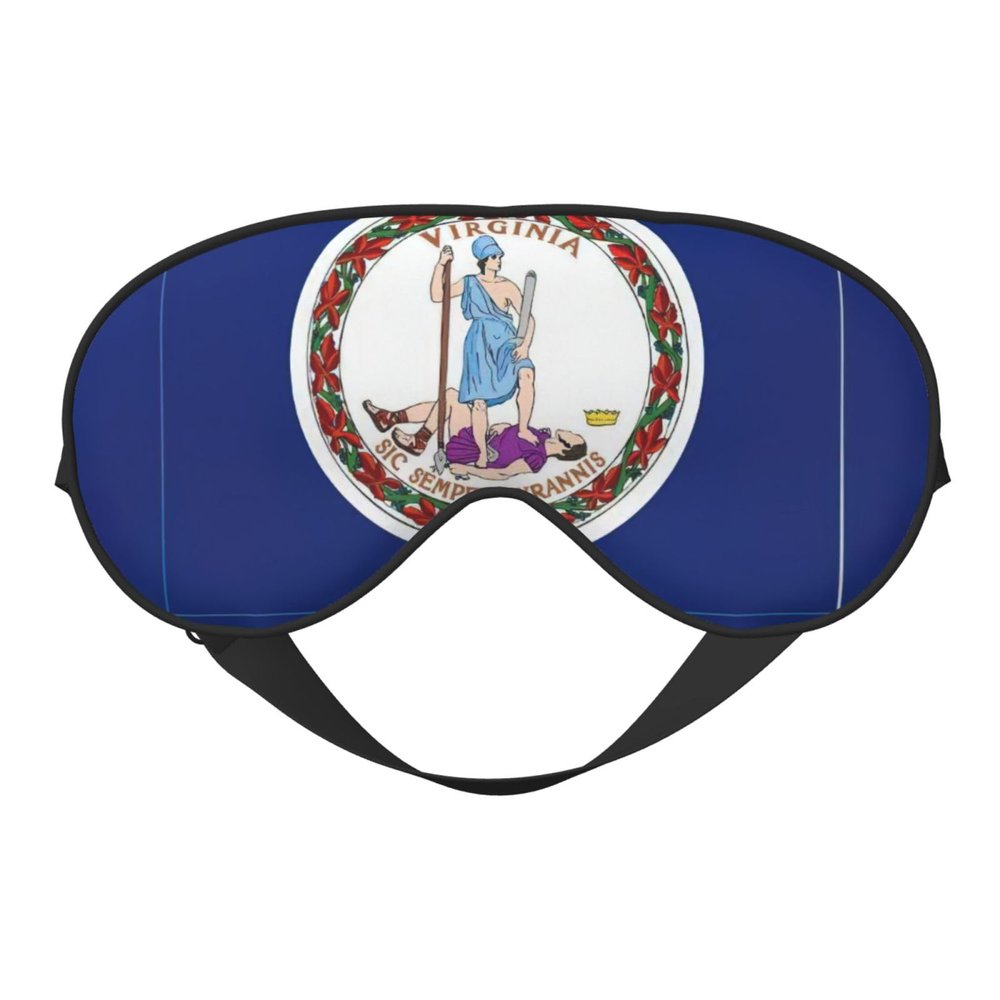Virginia State Flag Print Sleep Mask Silk-Like Eye Mask Sleeping Eye Mask for Women Men for Travel Sleep Relaxation