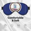 Virginia State Flag Print Sleep Mask Silk-Like Eye Mask Sleeping Eye Mask for Women Men for Travel Sleep Relaxation view 3
