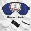 Virginia State Flag Print Sleep Mask Silk-Like Eye Mask Sleeping Eye Mask for Women Men for Travel Sleep Relaxation view 4