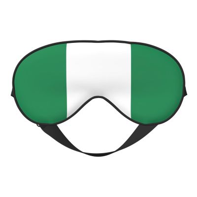 Flag of Nigeria Print Sleep Mask Silk-Like Eye Mask Sleeping Eye Mask for Women Men for Travel Sleep Relaxation