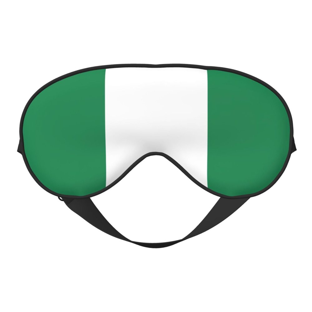 Flag of Nigeria Print Sleep Mask Silk-Like Eye Mask Sleeping Eye Mask for Women Men for Travel Sleep Relaxation