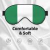 Flag of Nigeria Print Sleep Mask Silk-Like Eye Mask Sleeping Eye Mask for Women Men for Travel Sleep Relaxation view 3