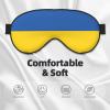 Flag of Ukraine Print Sleep Mask Silk-Like Eye Mask Sleeping Eye Mask for Women Men for Travel Sleep Relaxation view 3