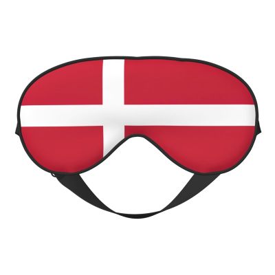 Danish Flag Print Sleep Mask Silk-Like Eye Mask Sleeping Eye Mask for Women Men for Travel Sleep Relaxation