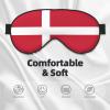 Danish Flag Print Sleep Mask Silk-Like Eye Mask Sleeping Eye Mask for Women Men for Travel Sleep Relaxation view 3