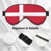 Danish Flag Print Sleep Mask Silk-Like Eye Mask Sleeping Eye Mask for Women Men for Travel Sleep Relaxation view 4