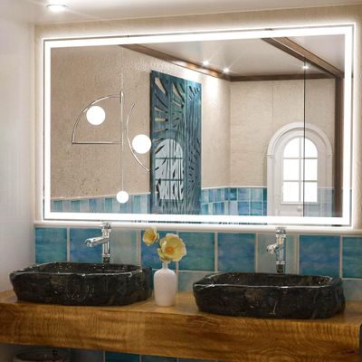 40"x24"Dimmable LED Bathroom Mirror Wall Mounted Anti Fog Waterproof Vanity Mirror