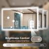40"x24"Dimmable LED Bathroom Mirror Wall Mounted Anti Fog Waterproof Vanity Mirror view 2