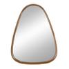 30"x38" Irrgeular Mirror with Wood e, Wall Mirror for Living Room Bathroom Entryway view 2