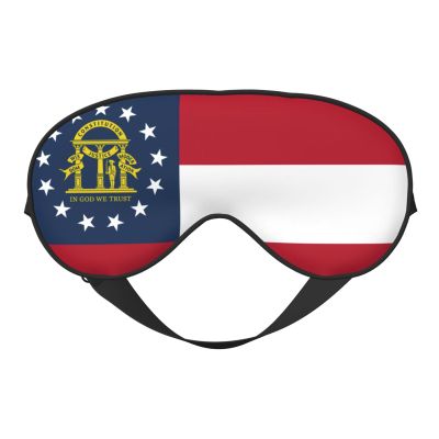 Georgia Flag Print Sleep Mask Silk-Like Eye Mask Sleeping Eye Mask for Women Men for Travel Sleep Relaxation