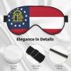 Georgia Flag Print Sleep Mask Silk-Like Eye Mask Sleeping Eye Mask for Women Men for Travel Sleep Relaxation view 4