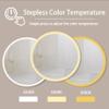 32 in. Round Acrylic ed Dimmable Anti Fog LED Bathroom Vanity Mirror view 4