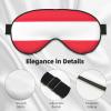 Austrian Flag Print Sleep Mask Silk-Like Eye Mask Sleeping Eye Mask for Women Men for Travel Sleep Relaxation view 4