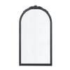 23" x 42" Hand Carved Rose Antique Mirror e, Wood Arch Mirror Wall Decor for Living Room, Bathroom, Entryway(Black) view 2