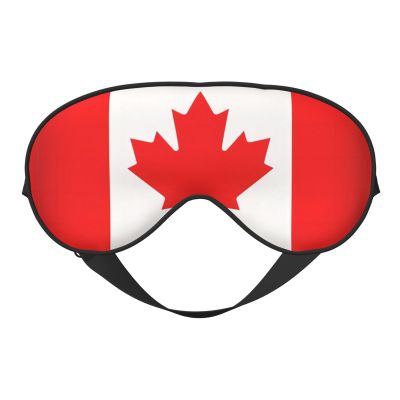 Canadian Flag Print Sleep Mask Silk-Like Eye Mask Sleeping Eye Mask for Women Men for Travel Sleep Relaxation