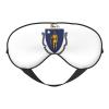 Massachusetts State Flag Print Sleep Mask Silk-Like Eye Mask Sleeping Eye Mask for Women Men for Travel Sleep Relaxation view 1