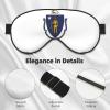 Massachusetts State Flag Print Sleep Mask Silk-Like Eye Mask Sleeping Eye Mask for Women Men for Travel Sleep Relaxation view 4
