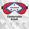 Arkansas State Flag Print Sleep Mask Silk-Like Eye Mask Sleeping Eye Mask for Women Men for Travel Sleep Relaxation view 3