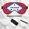 Arkansas State Flag Print Sleep Mask Silk-Like Eye Mask Sleeping Eye Mask for Women Men for Travel Sleep Relaxation view 4