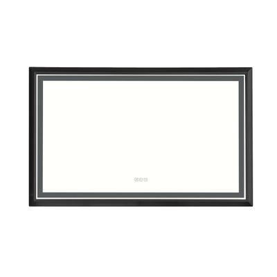 48 * 30 Black ed Bathroom Mirror Square Wall Mounted Material ed Vanity Mirror Shaving Mirror Make Up Mirror