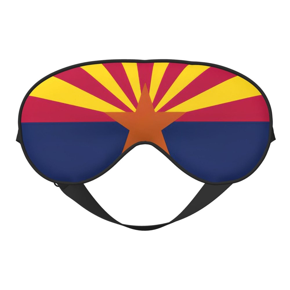 Arizona State Flag Print Sleep Mask Silk-Like Eye Mask Sleeping Eye Mask for Women Men for Travel Sleep Relaxation