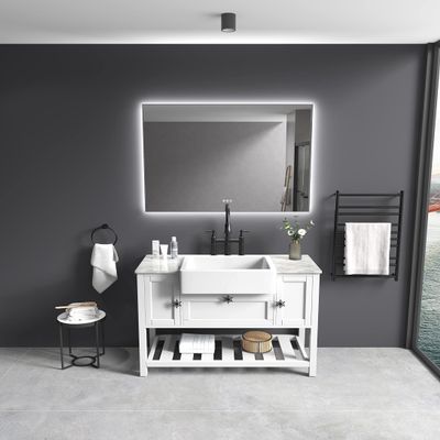 48x 36Inch LED Mirror Bathroom Vanity Mirror with Back Light, Wall Mount Anti Fog MLarge Adjustable Vanity Mirror