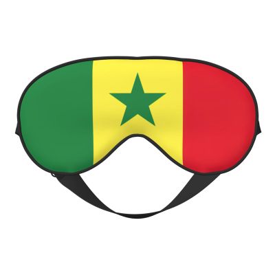 Flag of Senegal Print Sleep Mask Silk-Like Eye Mask Sleeping Eye Mask for Women Men for Travel Sleep Relaxation
