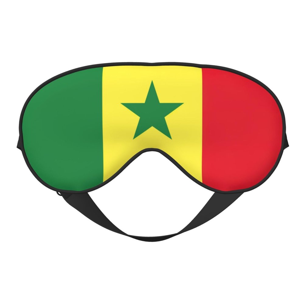 Flag of Senegal Print Sleep Mask Silk-Like Eye Mask Sleeping Eye Mask for Women Men for Travel Sleep Relaxation