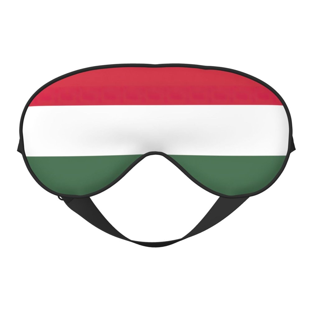 Flag of Hungary Print Sleep Mask Silk-Like Eye Mask Sleeping Eye Mask for Women Men for Travel Sleep Relaxation
