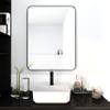 24 x 32 Inch Bathroom Mirror Black Aluminum e view 1