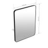 24 x 32 Inch Bathroom Mirror Black Aluminum e view 4