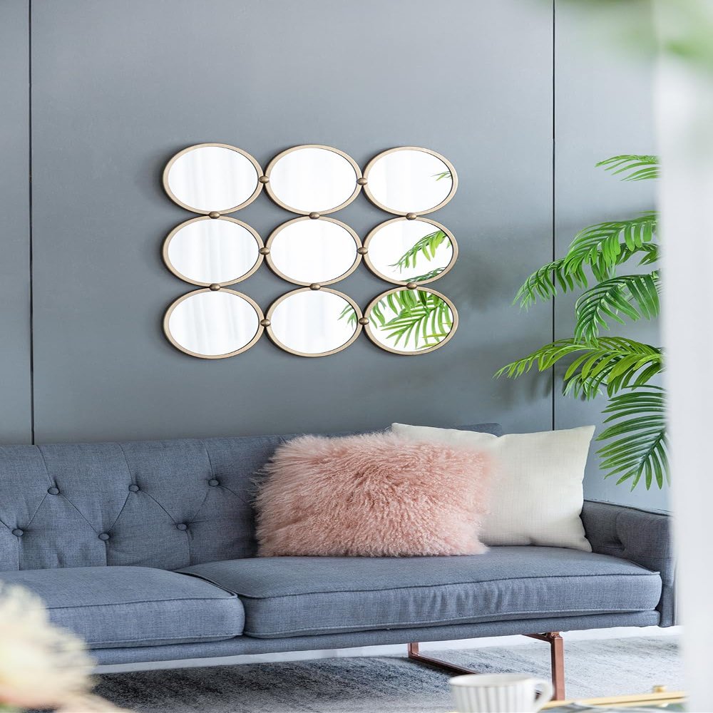 27.2" in Contemporary Decorative Mirror with Mininalist Style for Bedroom,Liveroom Entryway