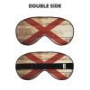 Alabama State Flag On Old Wood Grain Postcard Print Sleep Mask Silk-Like Eye Mask Sleeping Eye Mask for Women Men for Travel Sleep Relaxation view 2
