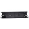 Modern Wall Mounted Styling Station, Hair Salon Locking Cabinet with Storage Drawers, Equipment for Barber Beauty Spa Salon Shops, Black view 1