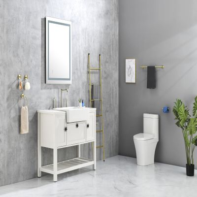 36 * 28LED Lighted Bathroom Wall Mounted Mirror with High Lumen+Anti Fog Separately Control+Dimmer Function